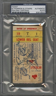 1951 World Series Multi-Signed Ticket Stub (DiMaggios Last World Series Home Run) (PSA/DNA)